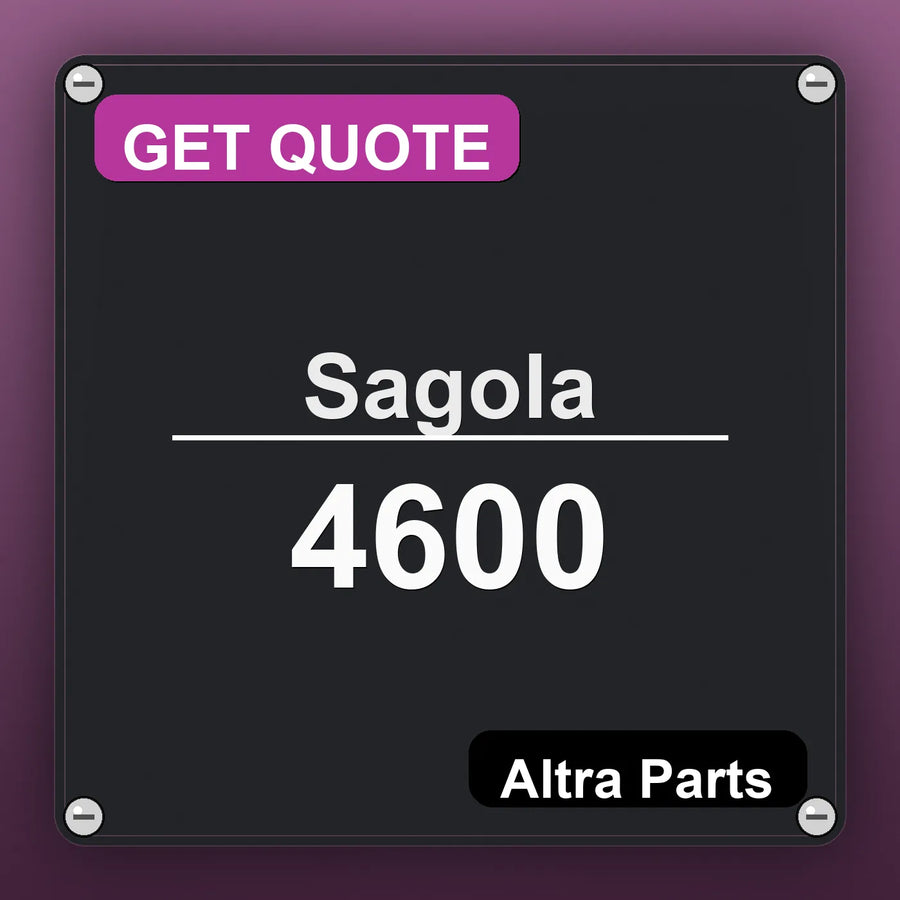 Sagola 4600 industrial nameplate style image – Altra Parts. GET QUOTE.