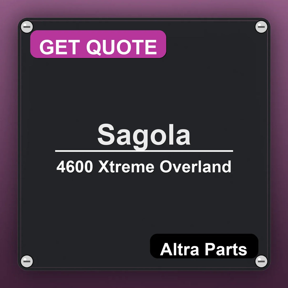 Sagola 4600 Xtreme Overland | Altra Parts
