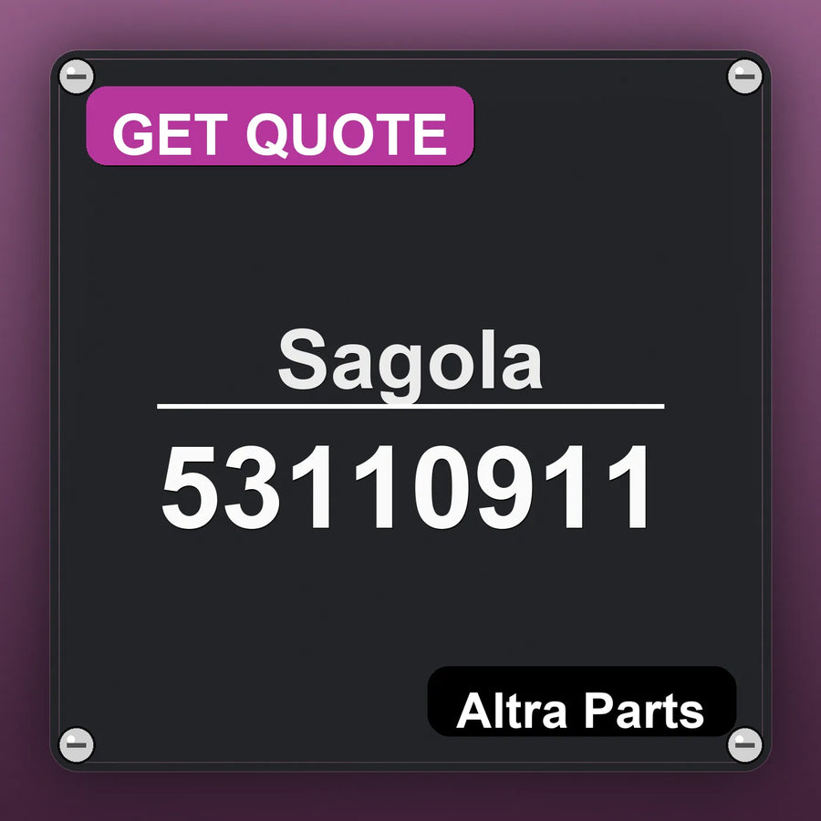 Sagola 53110911 industrial nameplate style image – Altra Parts. GET QUOTE.