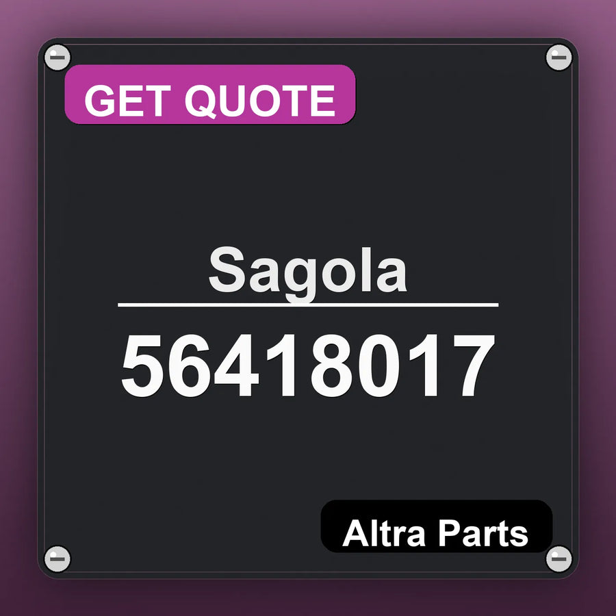 Sagola 56418017 industrial nameplate style image – Altra Parts. GET QUOTE.