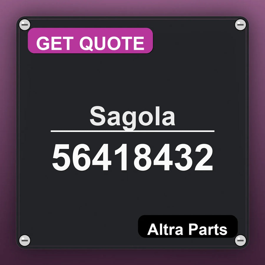 Sagola 56418432 industrial nameplate style image – Altra Parts. GET QUOTE.