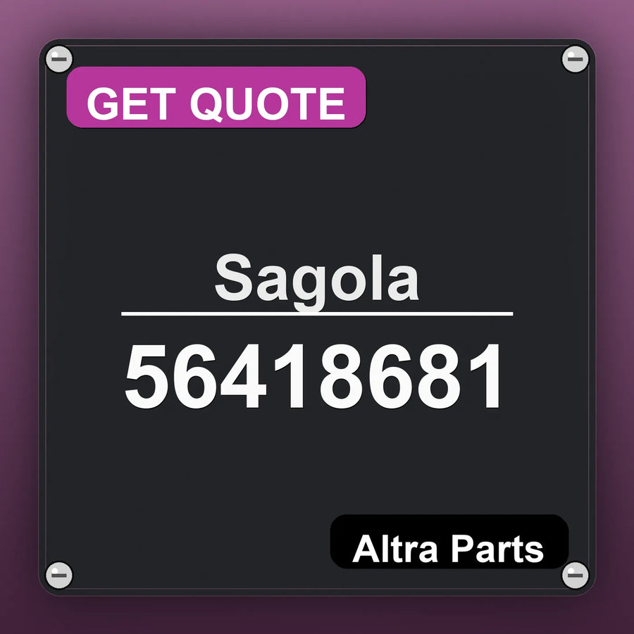 Sagola 56418681 industrial nameplate style image – Altra Parts. GET QUOTE.