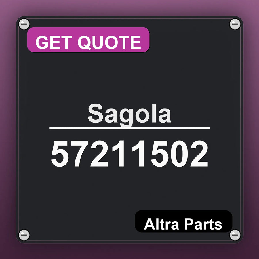 Sagola 57211502 industrial nameplate style image – Altra Parts. GET QUOTE.