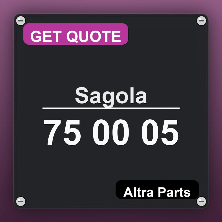 Sagola 75 00 05 industrial nameplate style image – Altra Parts. GET QUOTE.