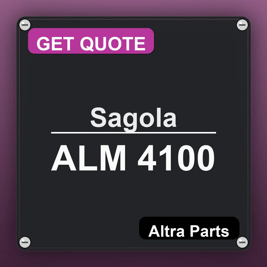 Sagola ALM 4100 industrial nameplate style image – Altra Parts. GET QUOTE.
