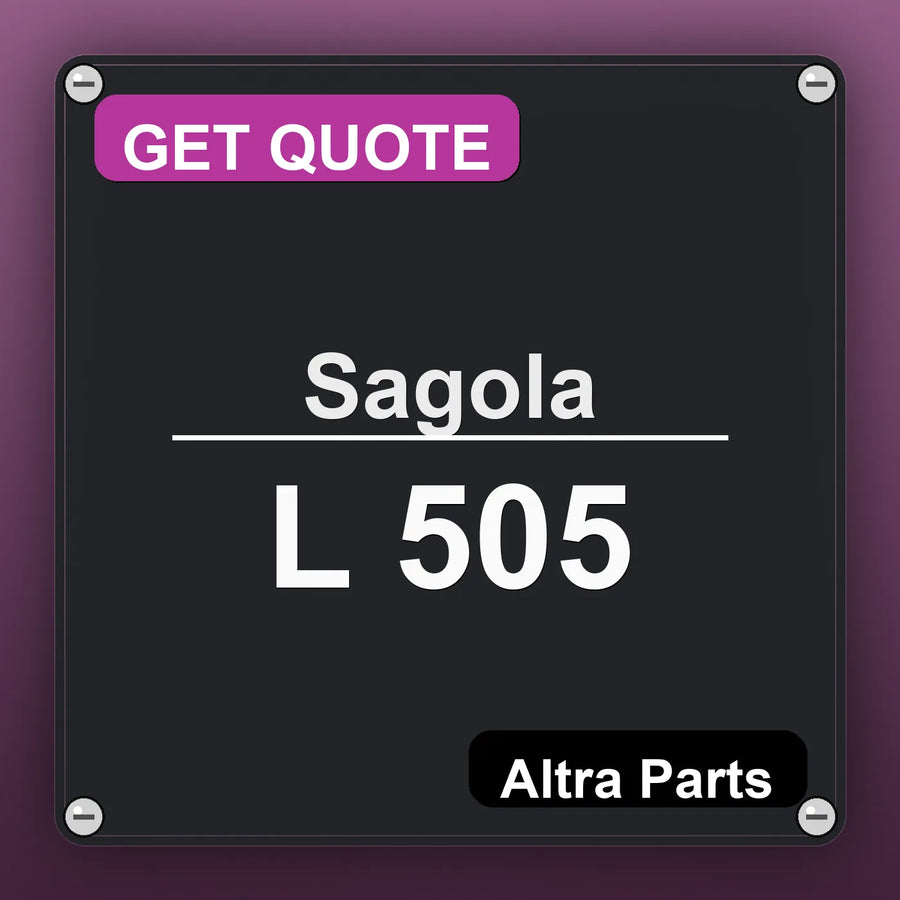 Sagola L 505 industrial nameplate style image – Altra Parts. GET QUOTE.