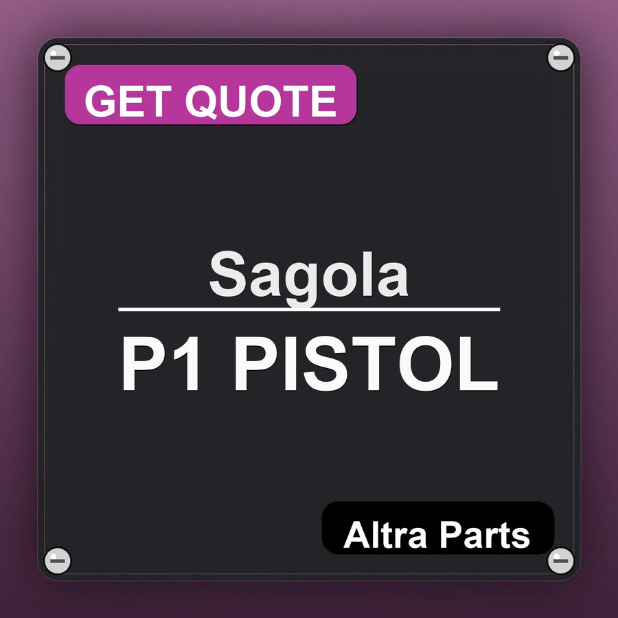 Sagola P1 PISTOL industrial nameplate style image – Altra Parts. GET QUOTE.