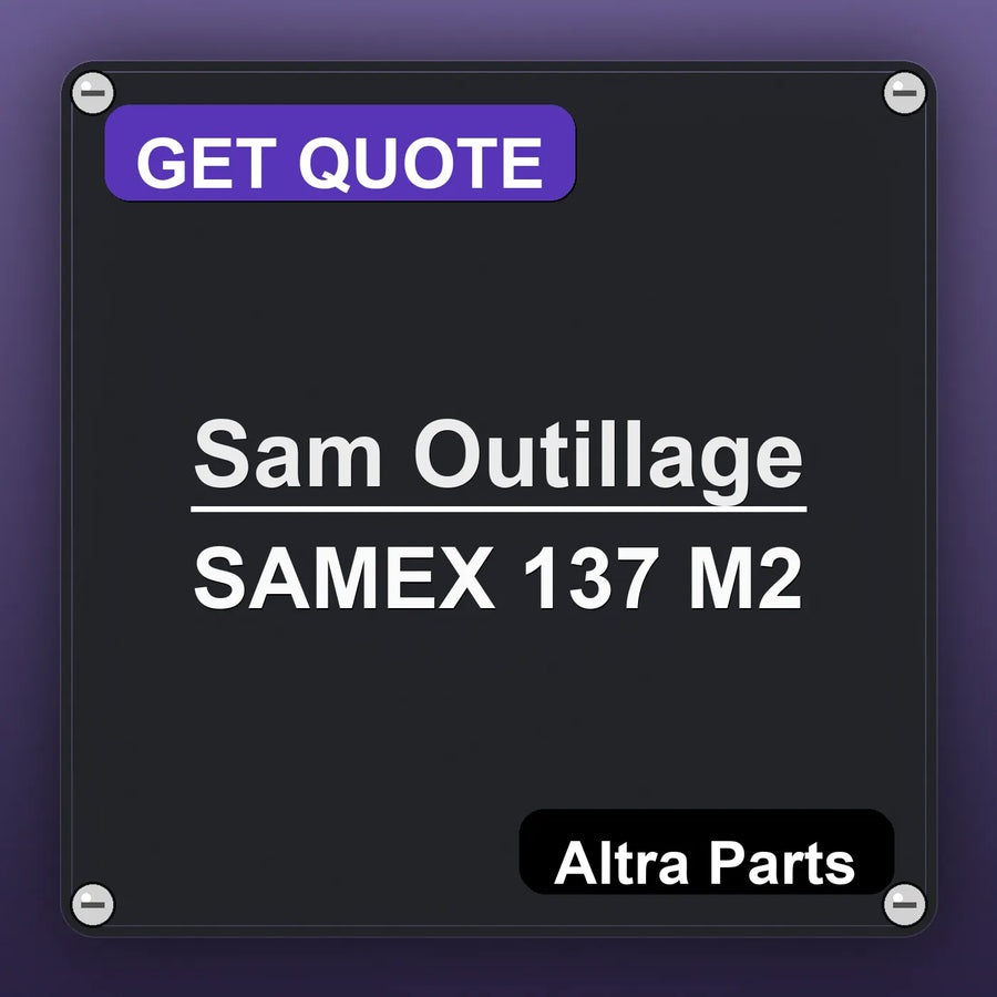 Sam Outillage SAMEX 137 M2 industrial nameplate style image – Altra Parts. GET QUOTE.