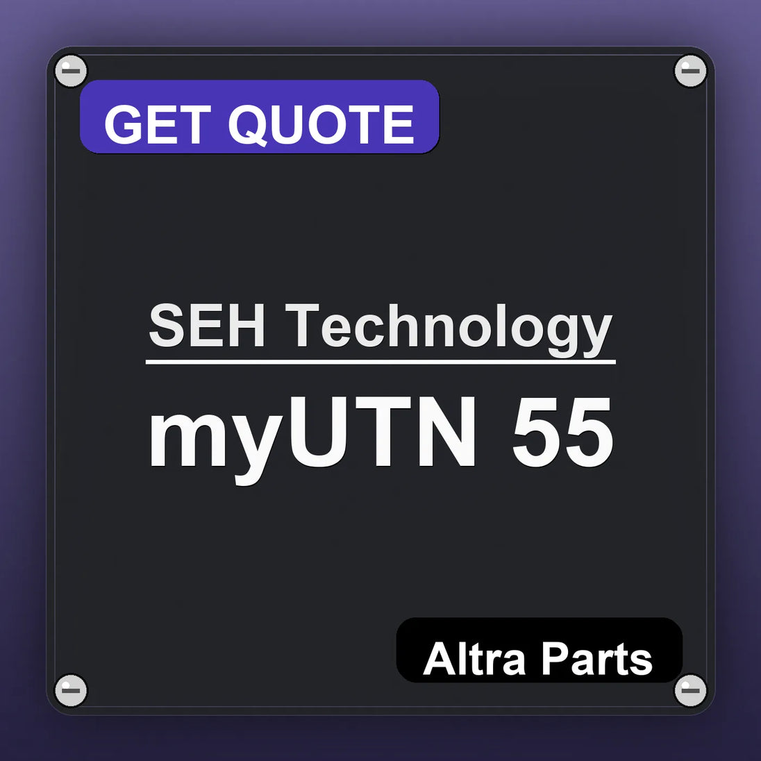 SEH Technology myUTN 55 industrial nameplate style image – Altra Parts. GET QUOTE.