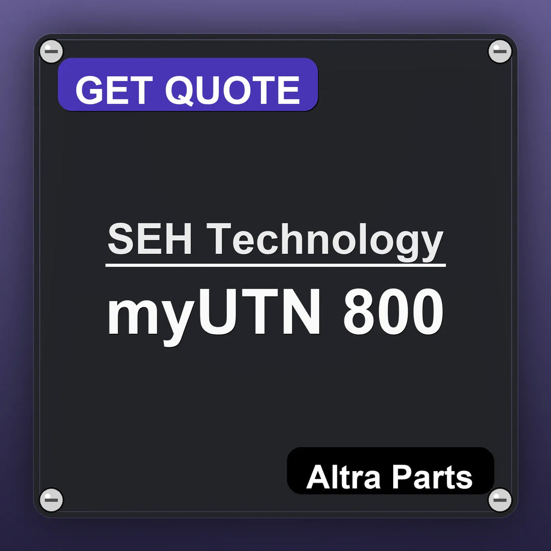 SEH Technology myUTN 800 industrial nameplate style image – Altra Parts. GET QUOTE.