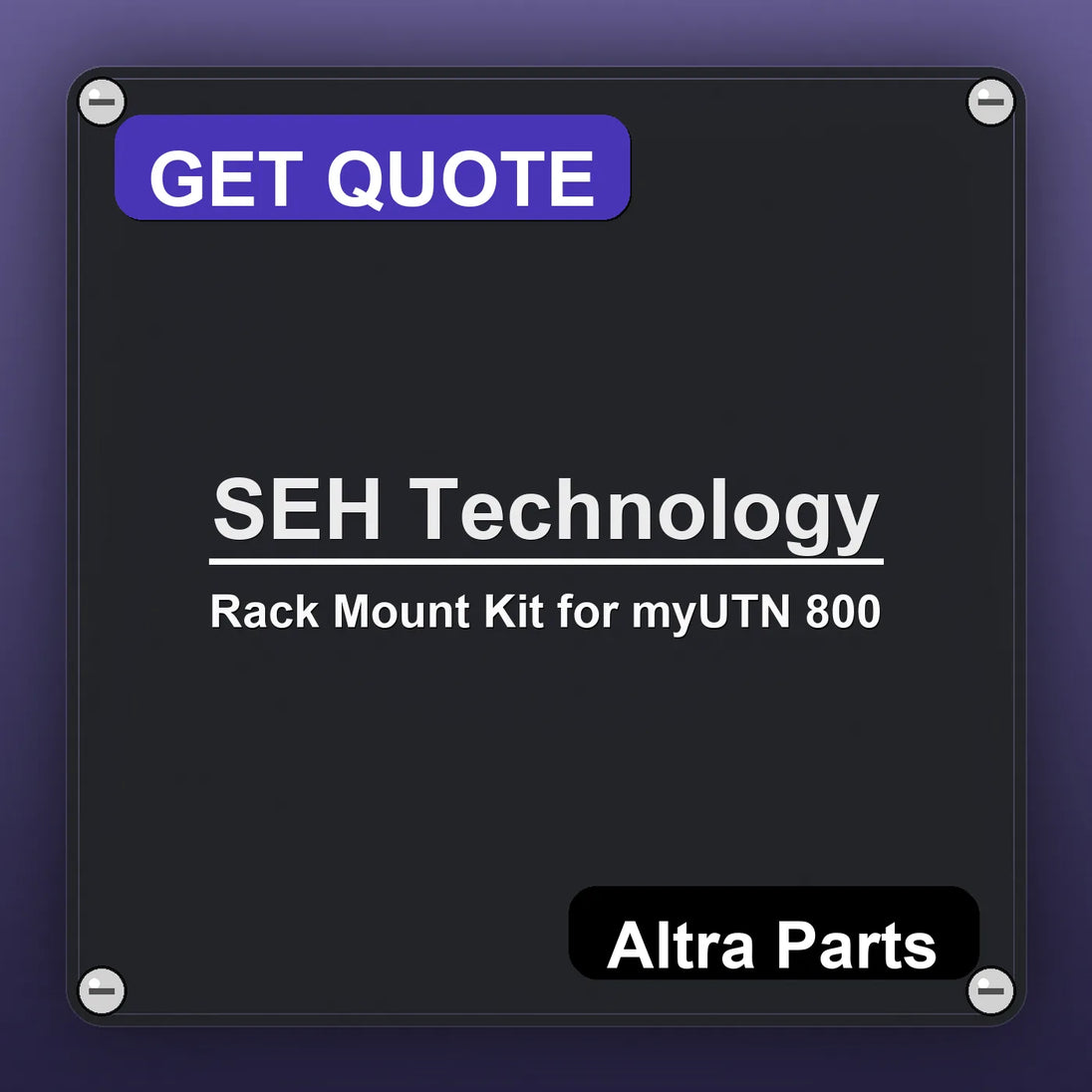 SEH Technology Rack Mount Kit for myUTN 800 industrial nameplate style image – Altra Parts. GET QUOTE.