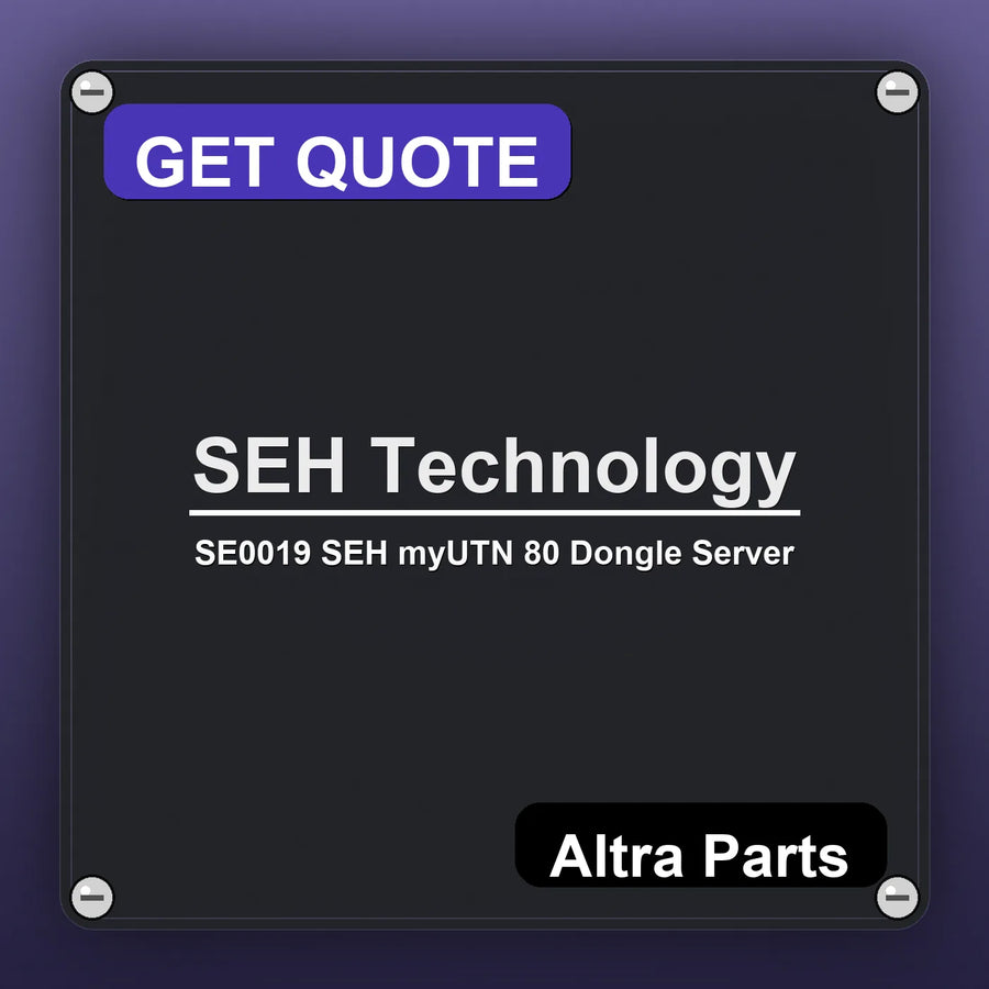 SEH Technology SE0019 SEH myUTN 80 Dongle Server industrial nameplate style image – Altra Parts. GET QUOTE.