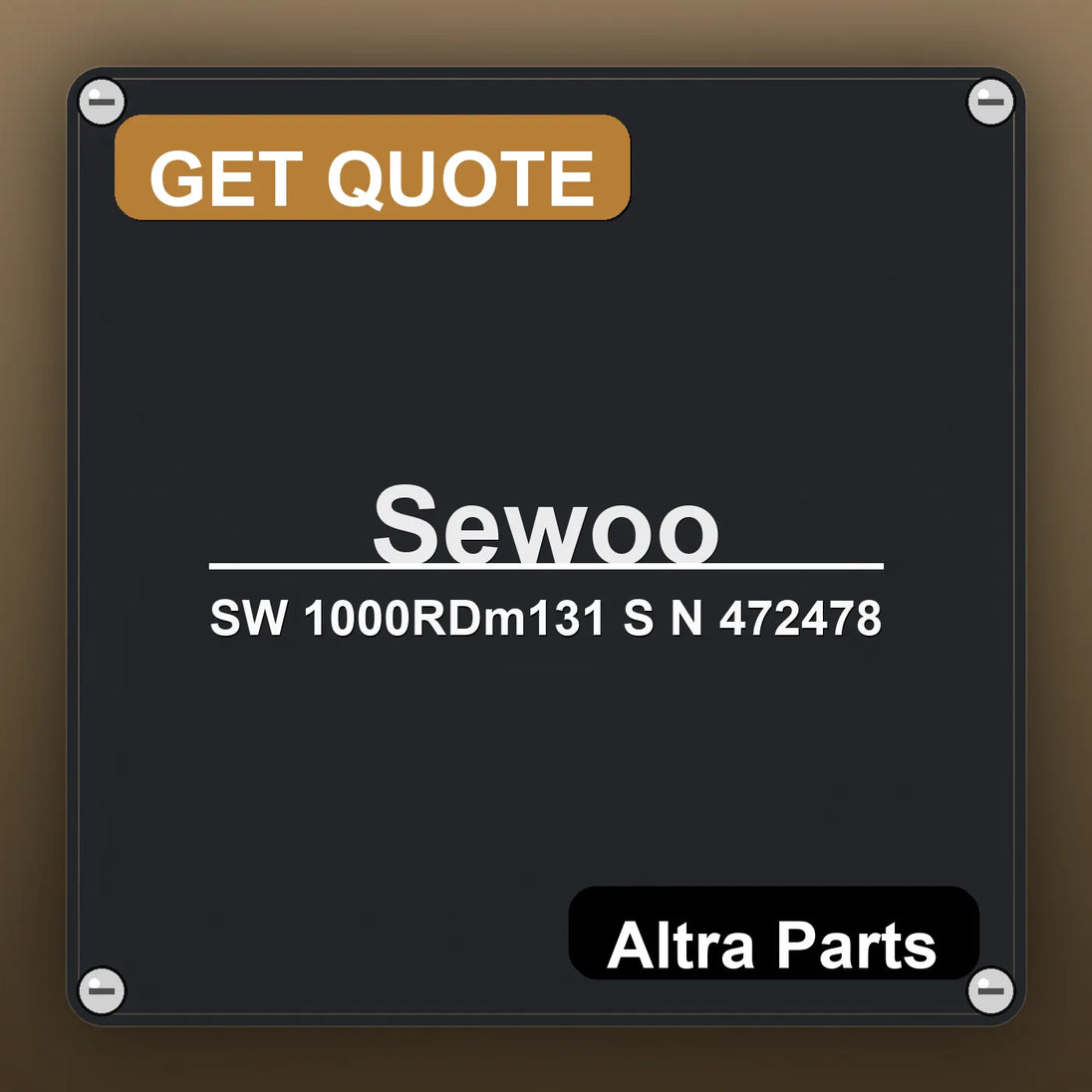 Sewoo SW 1000RDm131 S N 472478 | Altra Parts