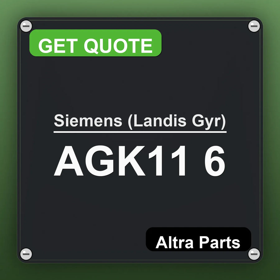 Siemens (Landis Gyr) AGK11 6 industrial nameplate style image – Altra Parts. GET QUOTE.