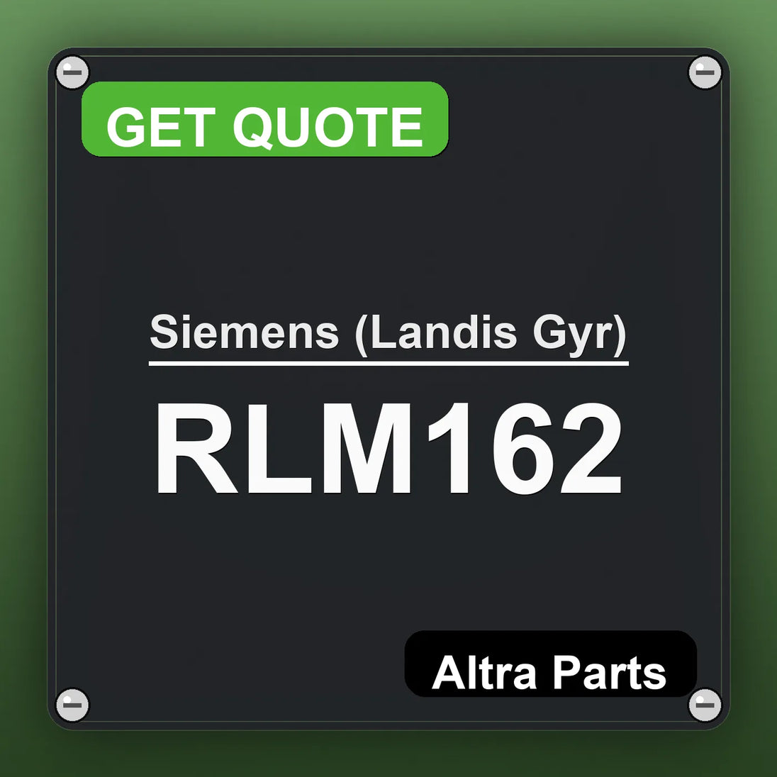 Siemens (Landis Gyr) RLM162 industrial nameplate style image – Altra Parts. GET QUOTE.
