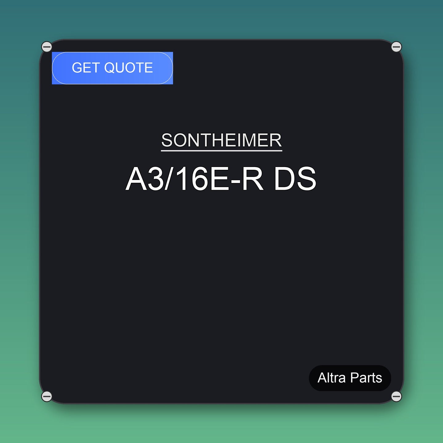 SONTHEIMER A3/16E-R DS industrial spare part – fast international delivery & worldwide shipping