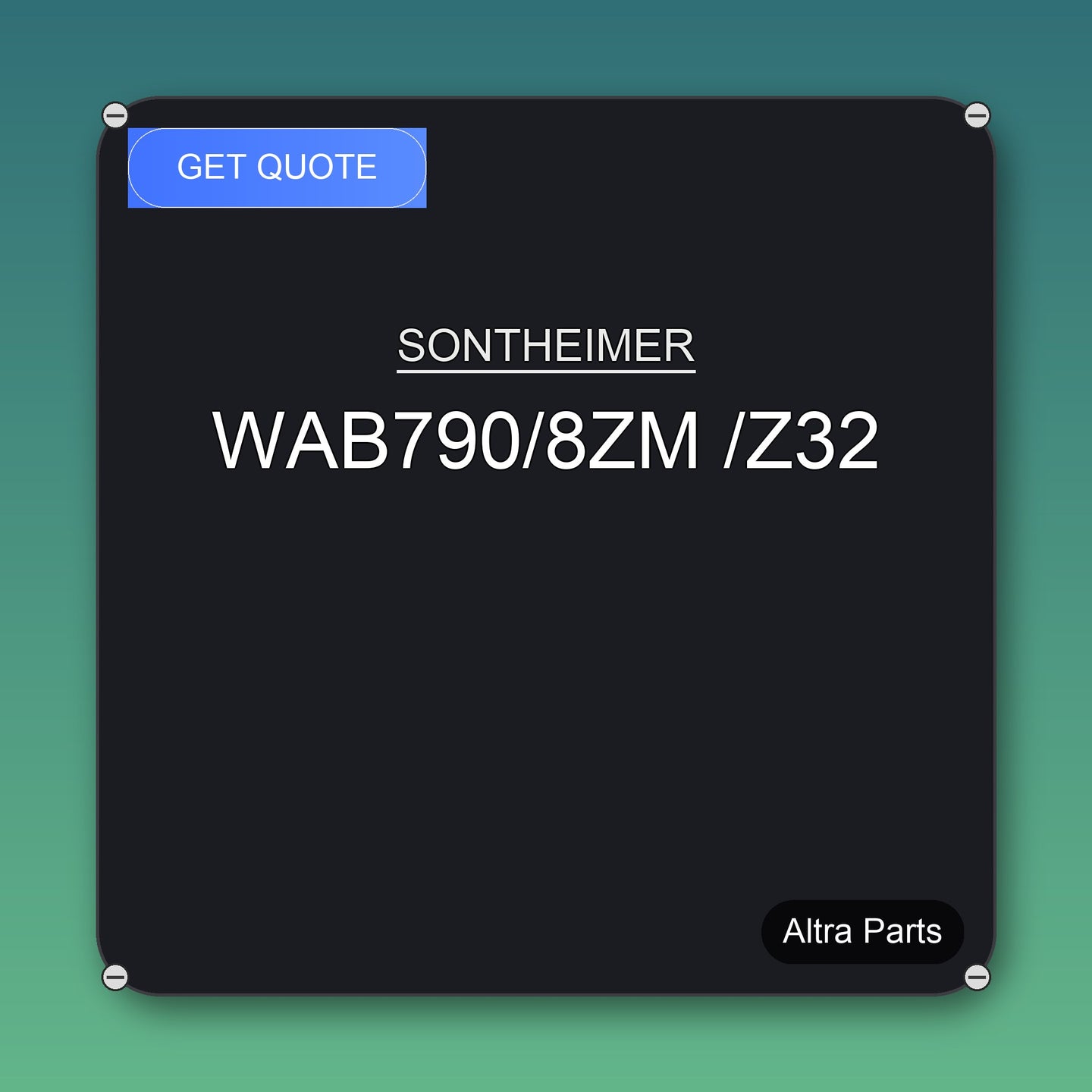 SONTHEIMER WAB790/8ZM /Z32 industrial spare part – fast international delivery & worldwide shipping