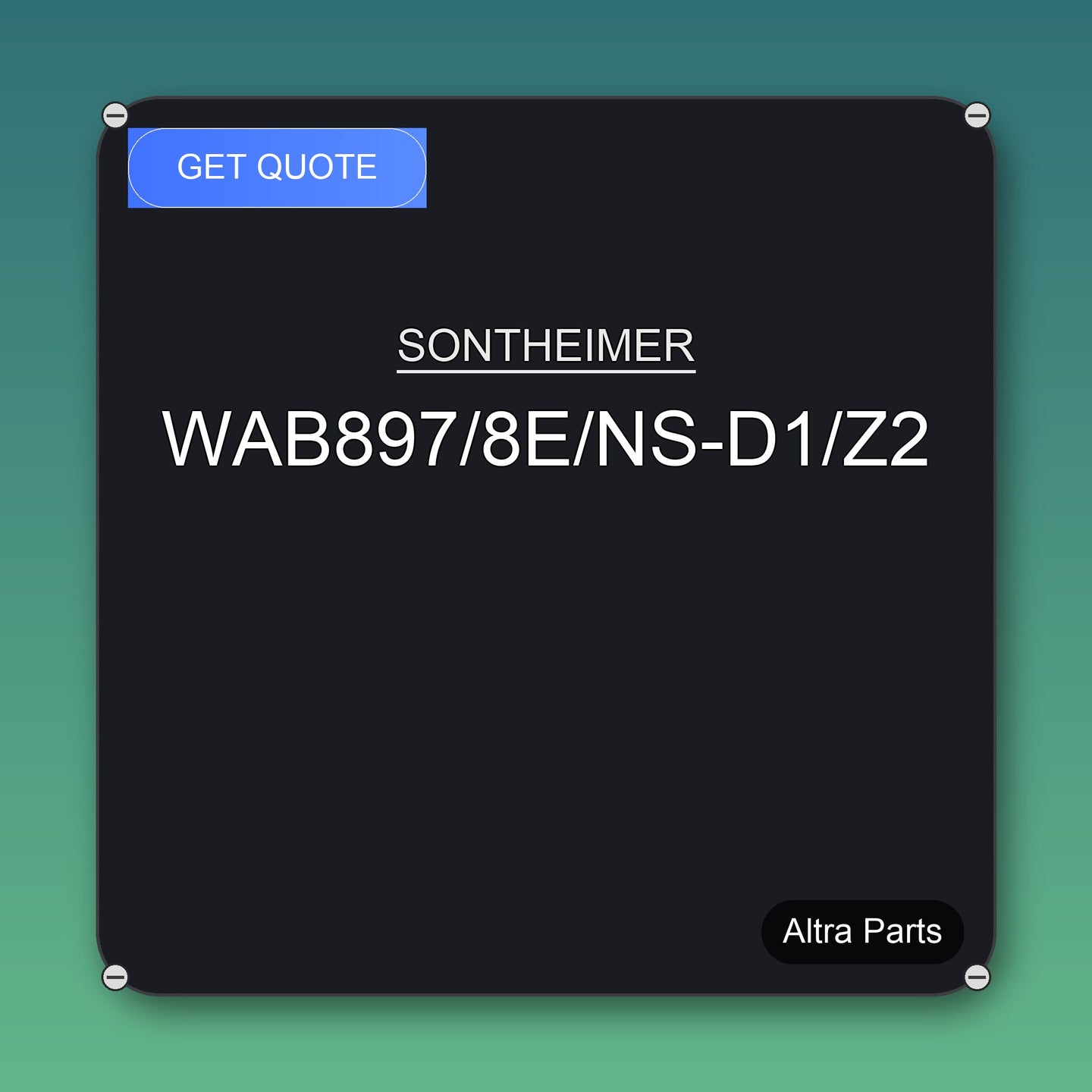 SONTHEIMER WAB897/8E/NS-D1/Z2 industrial spare part – fast international delivery & worldwide shipping