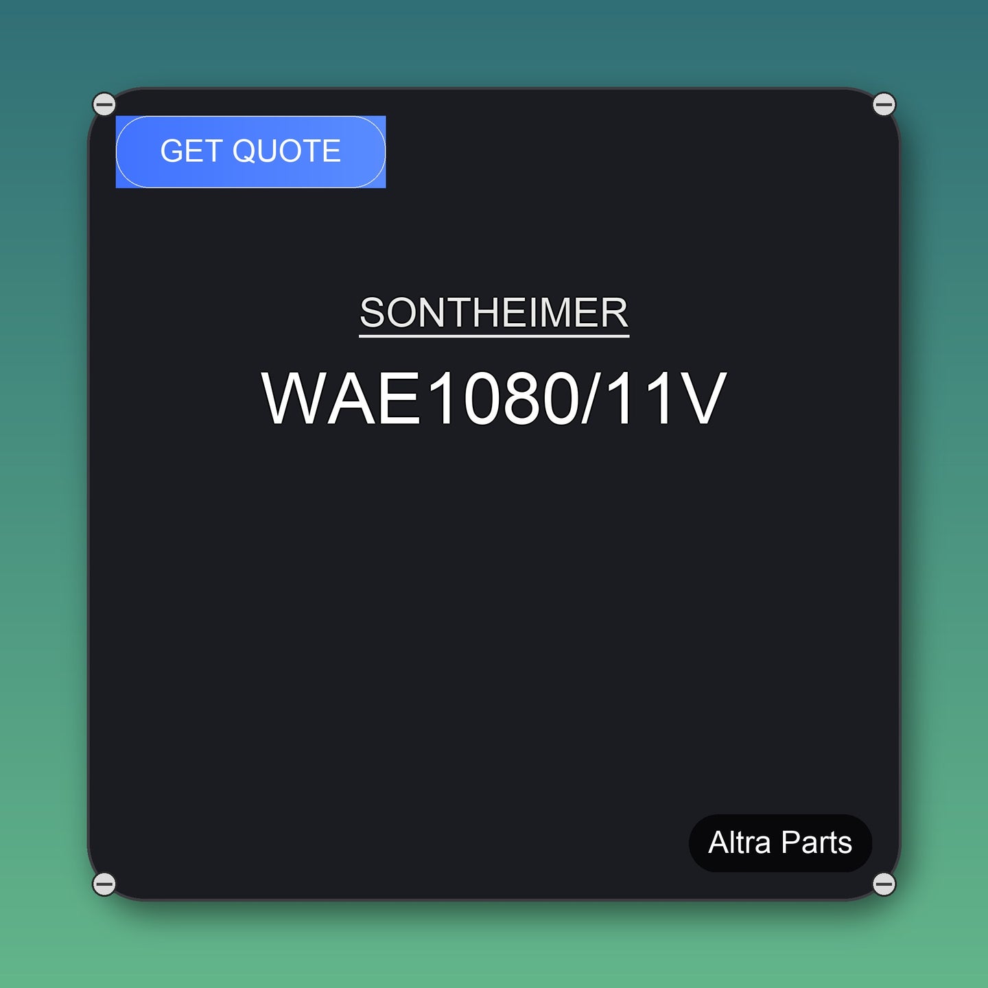 SONTHEIMER WAE1080/11V industrial spare part – fast international delivery & worldwide shipping