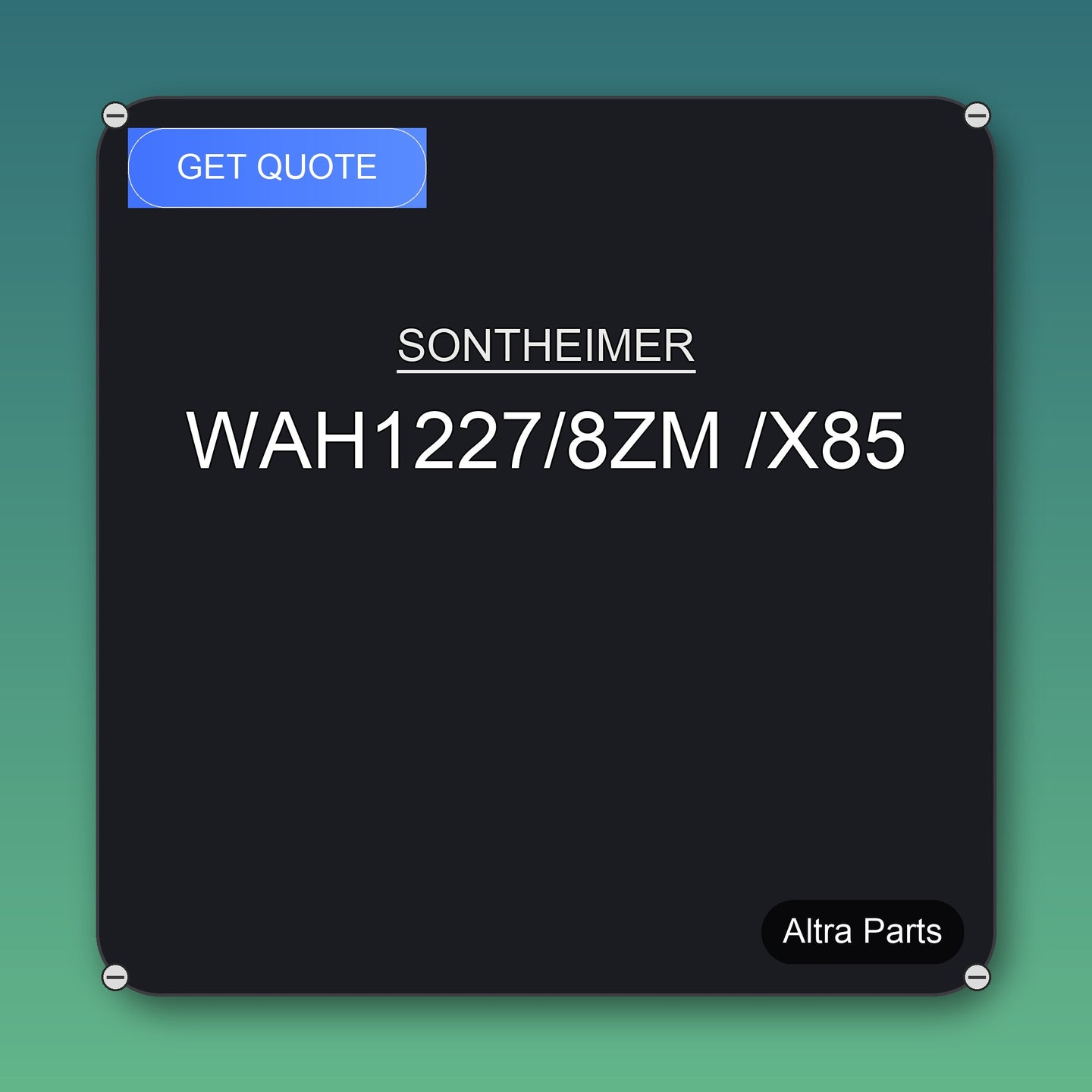 SONTHEIMER WAH1227/8ZM /X85 industrial spare part – fast international delivery & worldwide shipping