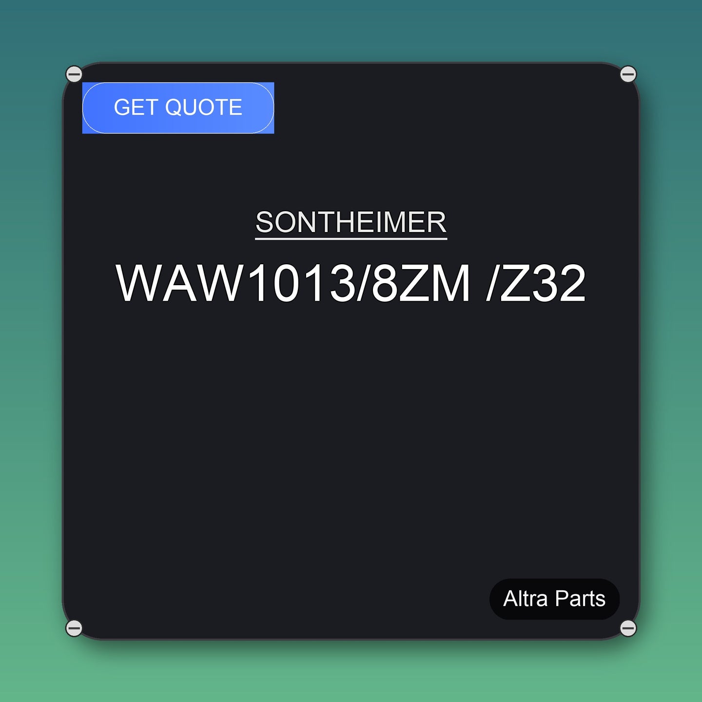 SONTHEIMER WAW1013/8ZM /Z32 industrial spare part – fast international delivery & worldwide shipping