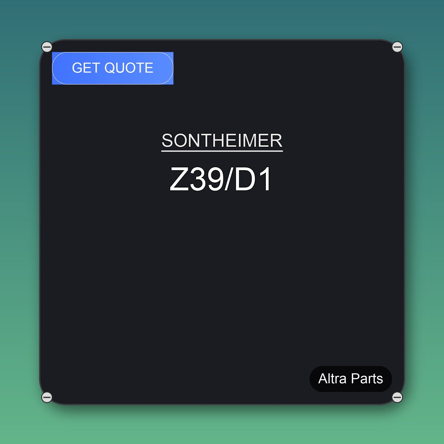 SONTHEIMER Z39/D1 industrial spare part – fast international delivery & worldwide shipping