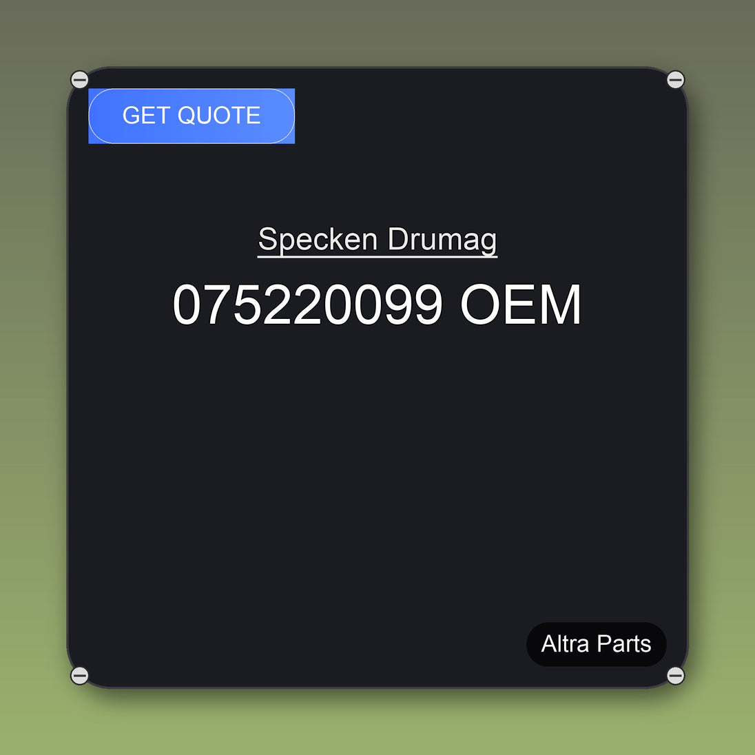 Specken Drumag 075220099 OEM industrial spare part – fast international delivery & worldwide shipping