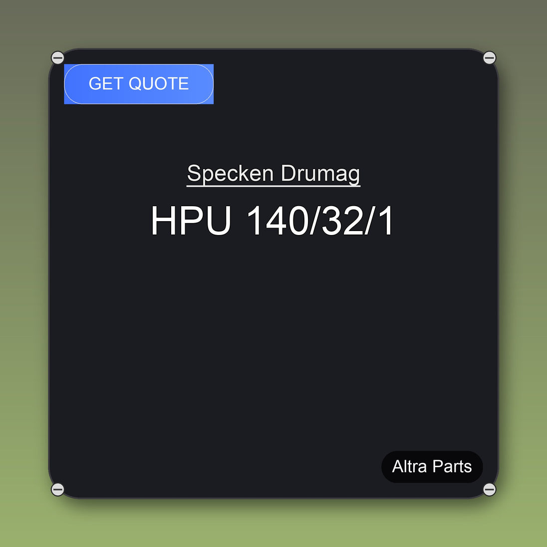 Specken Drumag HPU 140/32/1 industrial spare part – fast international delivery & worldwide shipping
