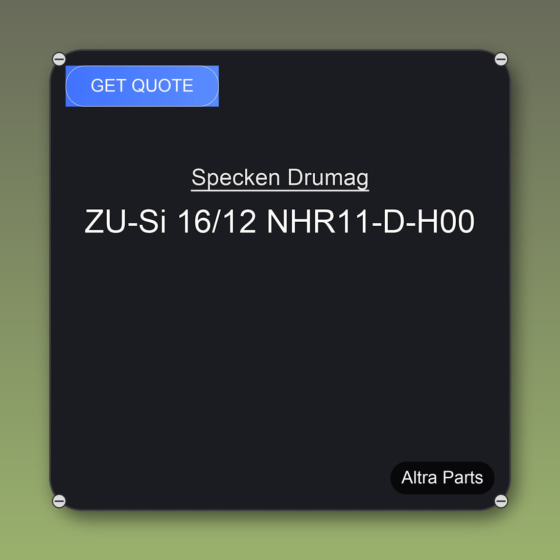 Specken Drumag ZU-Si 16/12 NHR11-D-H00 industrial spare part – fast international delivery & worldwide shipping