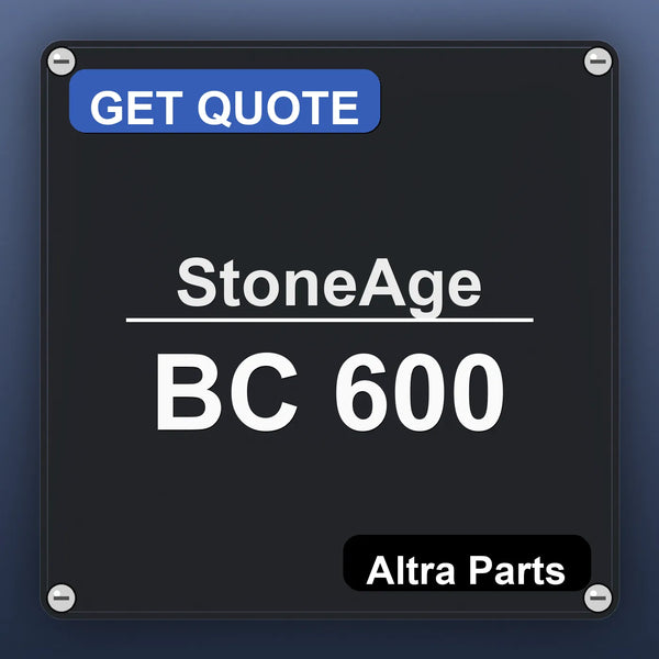 StoneAge BC 600 industrial nameplate style image – Altra Parts. GET QUOTE.