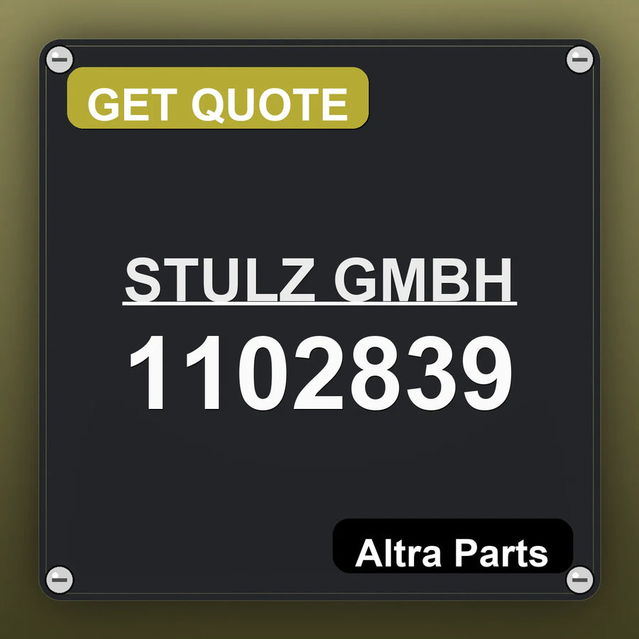 STULZ GMBH 1102839 industrial nameplate style image – Altra Parts. GET QUOTE.