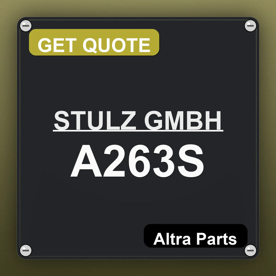 STULZ GMBH A263S industrial nameplate style image – Altra Parts. GET QUOTE.