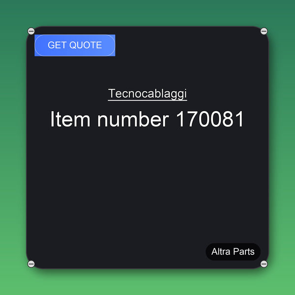 Tecnocablaggi Item number 170081 industrial spare part – fast international delivery & worldwide shipping