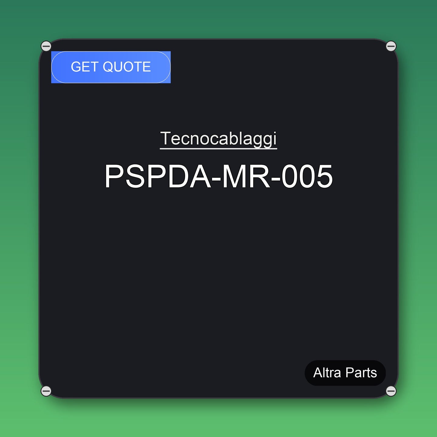 Tecnocablaggi PSPDA-MR-005 industrial spare part – fast international delivery & worldwide shipping