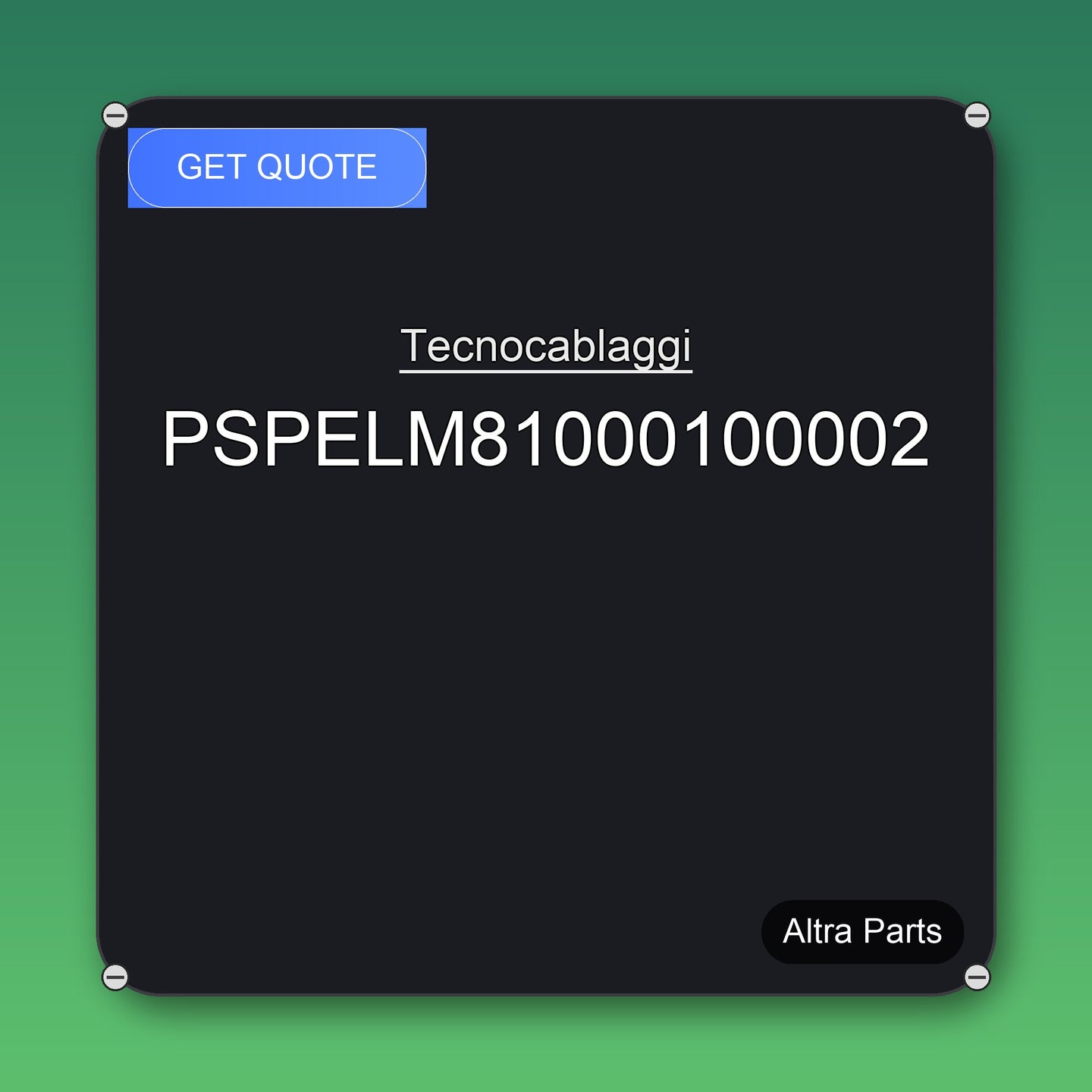 Tecnocablaggi PSPELM81000100002 industrial spare part – fast international delivery & worldwide shipping