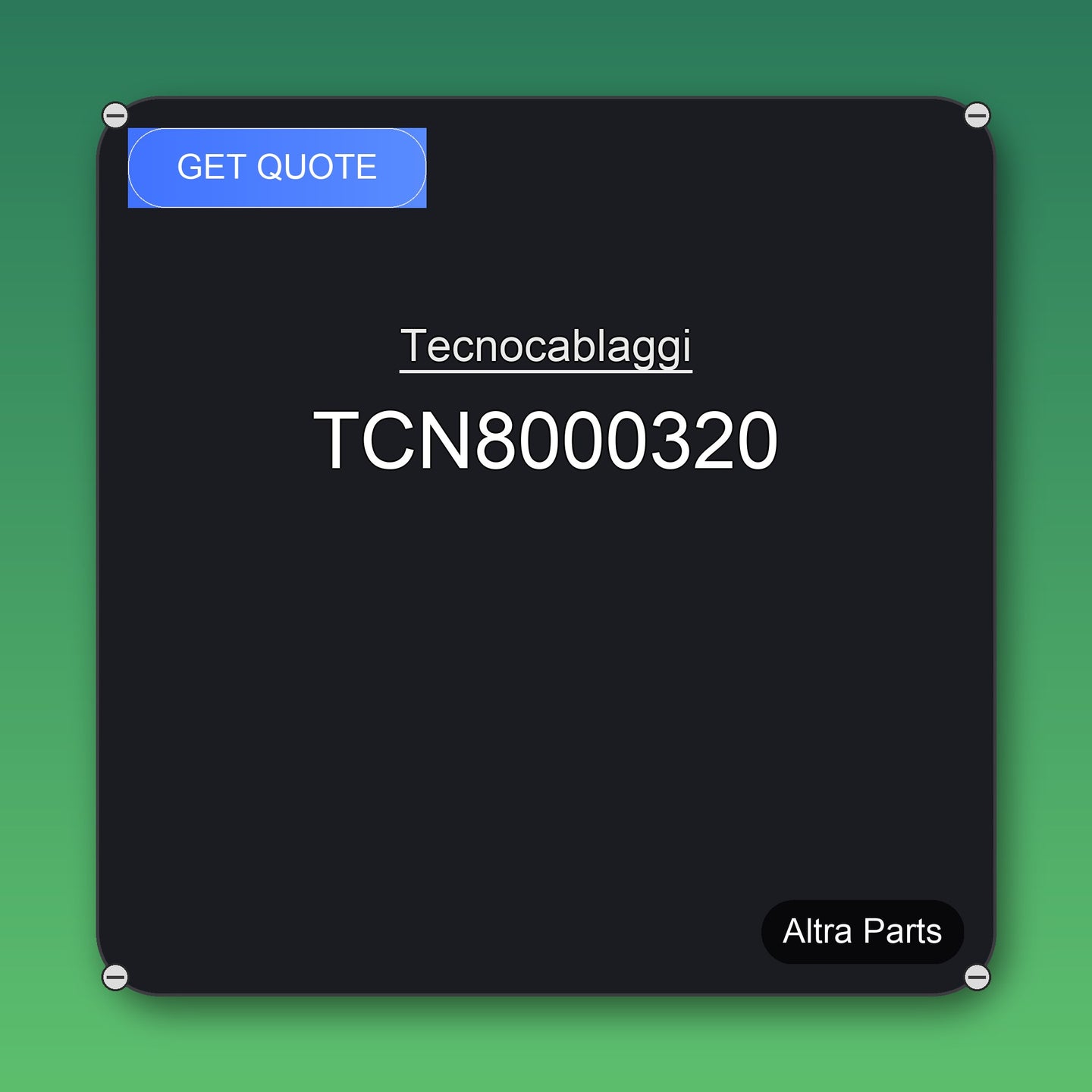 Tecnocablaggi TCN8000320 industrial spare part – fast international delivery & worldwide shipping