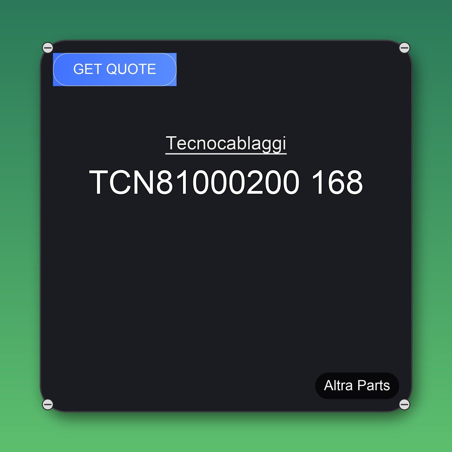 Tecnocablaggi TCN81000200 168 industrial spare part – fast international delivery & worldwide shipping