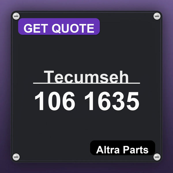 Tecumseh 106 1635 industrial nameplate style image – Altra Parts. GET QUOTE.