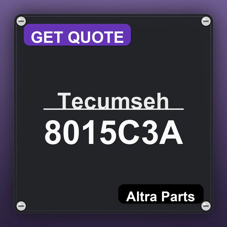 Tecumseh 8015C3A industrial nameplate style image – Altra Parts. GET QUOTE.