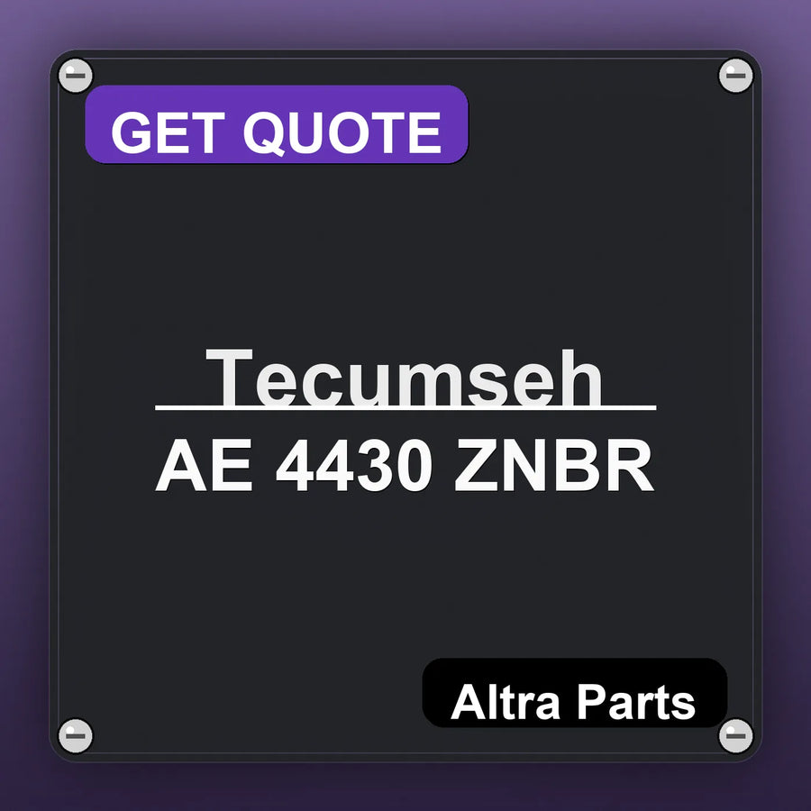 Tecumseh AE 4430 ZNBR industrial nameplate style image – Altra Parts. GET QUOTE.