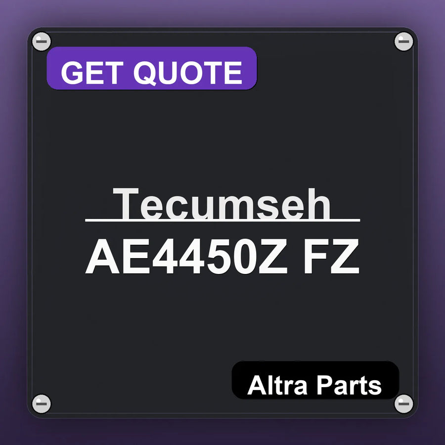 Tecumseh AE4450Z FZ industrial nameplate style image – Altra Parts. GET QUOTE.