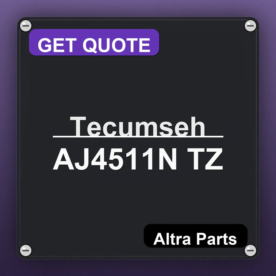 Tecumseh AJ4511N TZ industrial nameplate style image – Altra Parts. GET QUOTE.