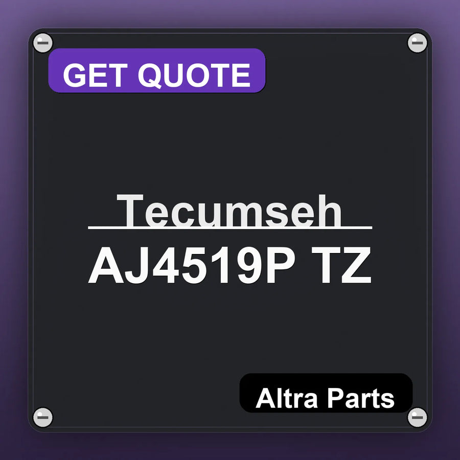 Tecumseh AJ4519P TZ industrial nameplate style image – Altra Parts. GET QUOTE.