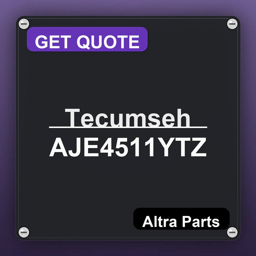 Tecumseh AJE4511YTZ industrial nameplate style image – Altra Parts. GET QUOTE.