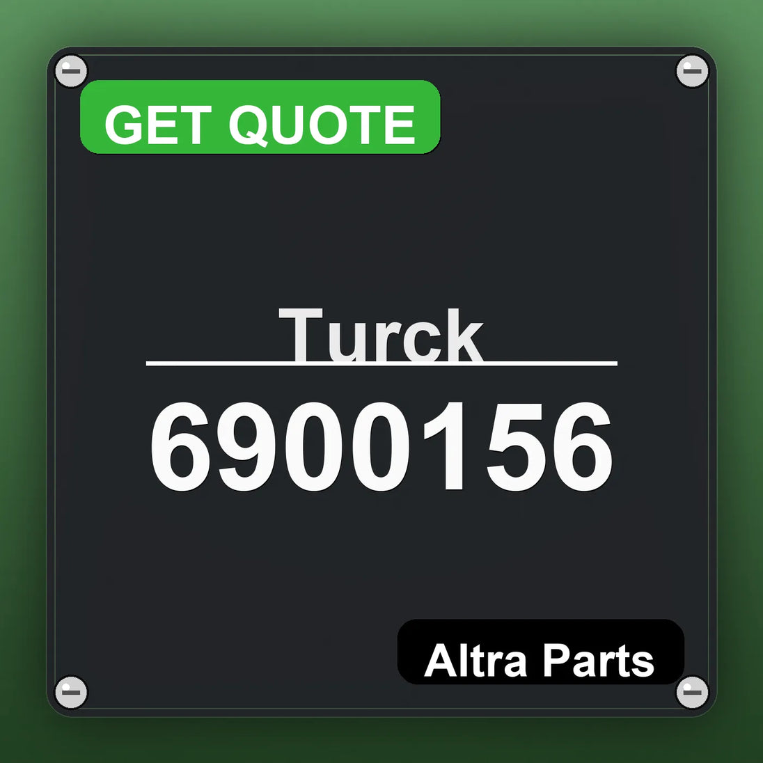 Turck 6900156 industrial nameplate style image – Altra Parts. GET QUOTE.
