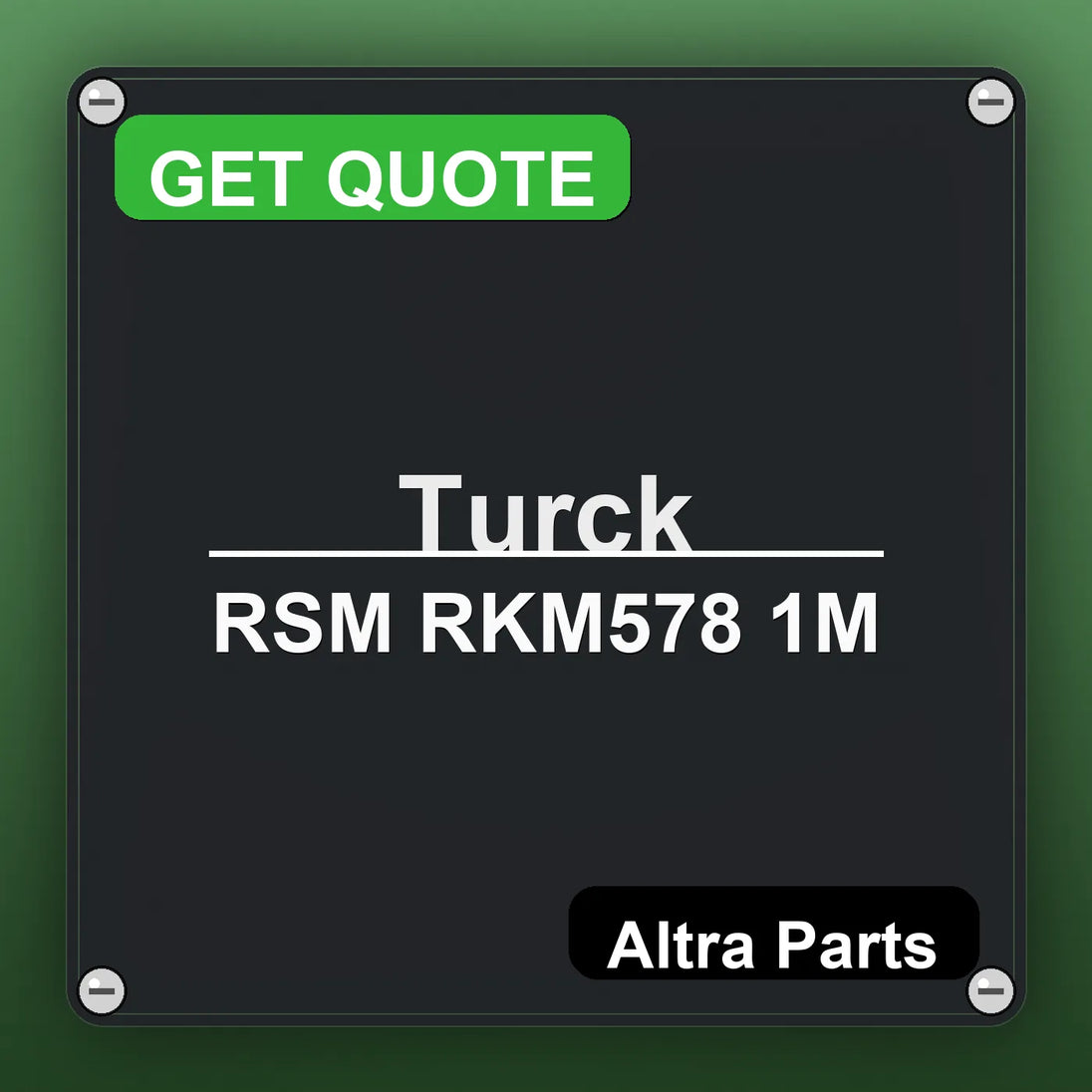 Turck RSM RKM578 1M industrial nameplate style image – Altra Parts. GET QUOTE.