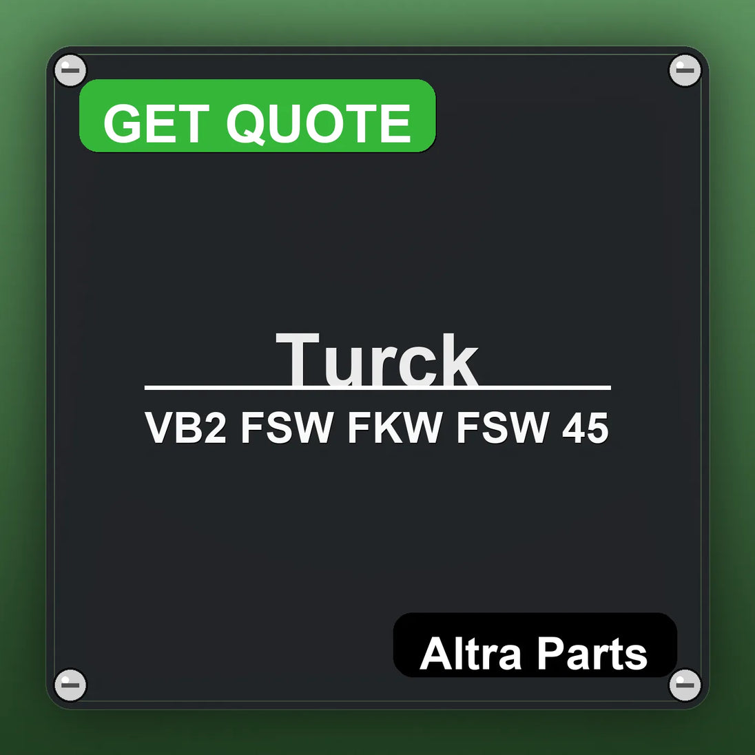 Turck VB2 FSW FKW FSW 45 industrial nameplate style image – Altra Parts. GET QUOTE.