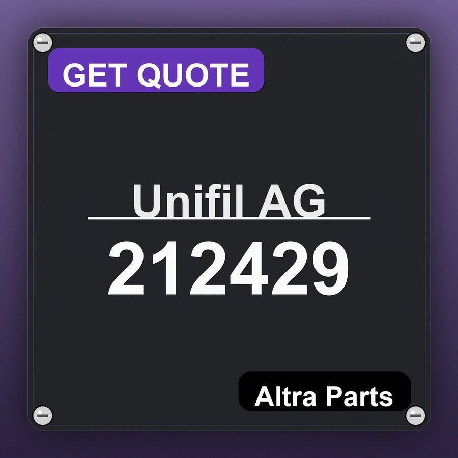 Unifil AG 212429 industrial nameplate style image – Altra Parts. GET QUOTE.