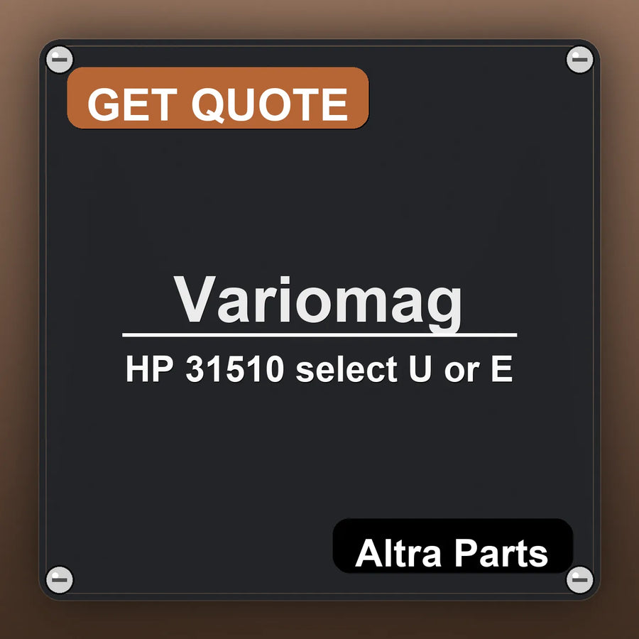 Variomag HP 31510 select U or E industrial nameplate style image – Altra Parts. GET QUOTE.