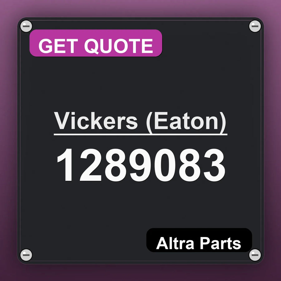 Vickers (Eaton) 1289083 industrial nameplate style image – Altra Parts. GET QUOTE.